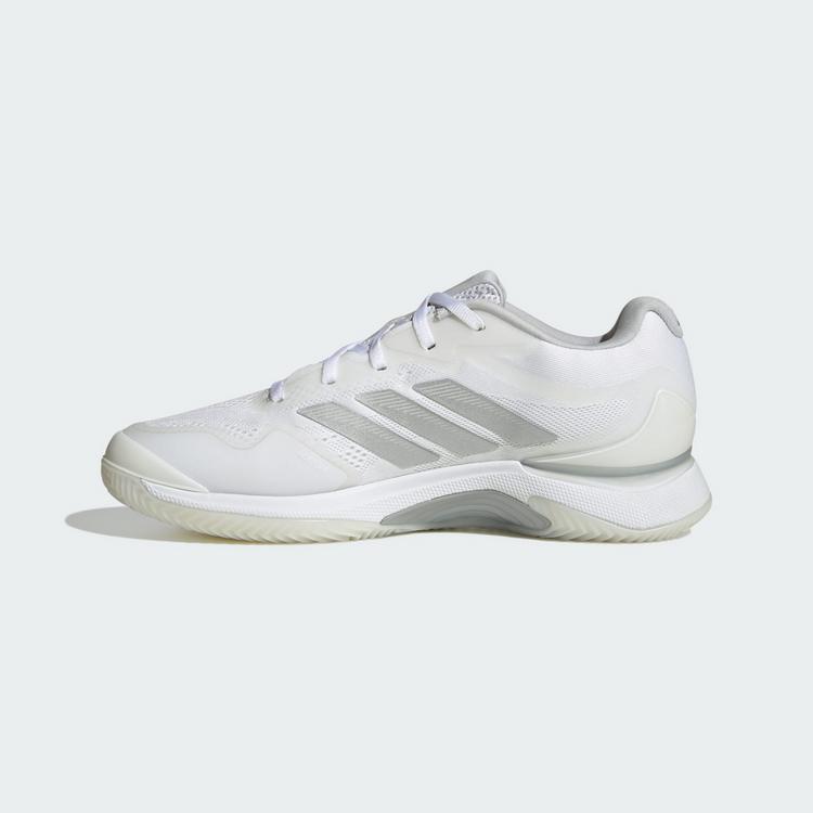 adidas adidas Avacourt 3 Clay Tennisschuh Tennisschuhe Damen - Cloud White / Silver Metallic / Dash Grey - 5 | SportScheck