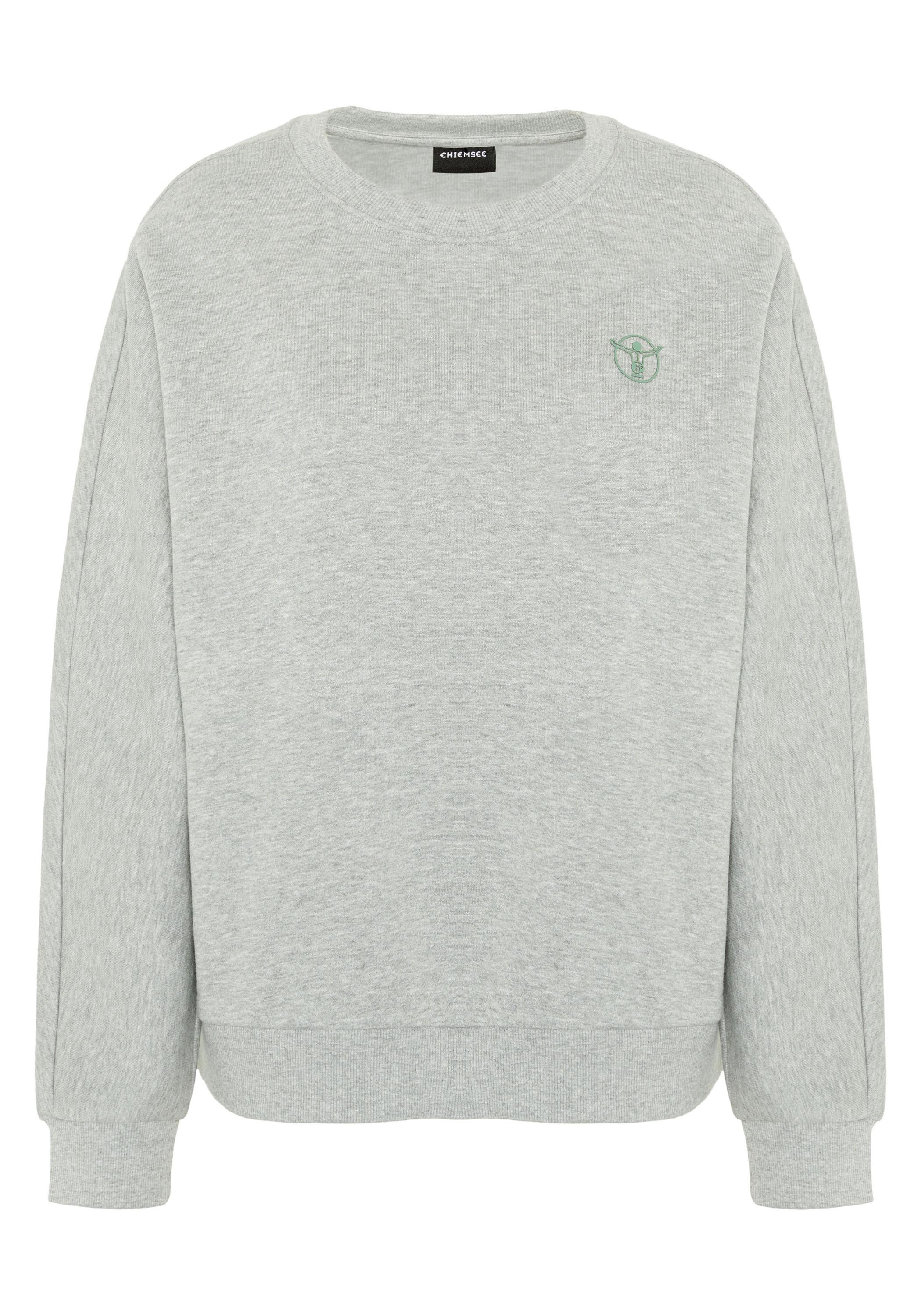 Chiemsee Rundhalspullover Sweatshirt Damen - 17-4402M Neutral Gray Melange