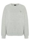 Chiemsee Rundhalspullover Sweatshirt Damen - 17-4402M Neutral Gray Melange