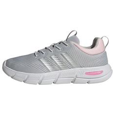 adidas CLOUDFOAM FLEX ELASTIC LACES SCHUH Sneaker Damen Light Solid Grey / Matte Silver / Clear Pink