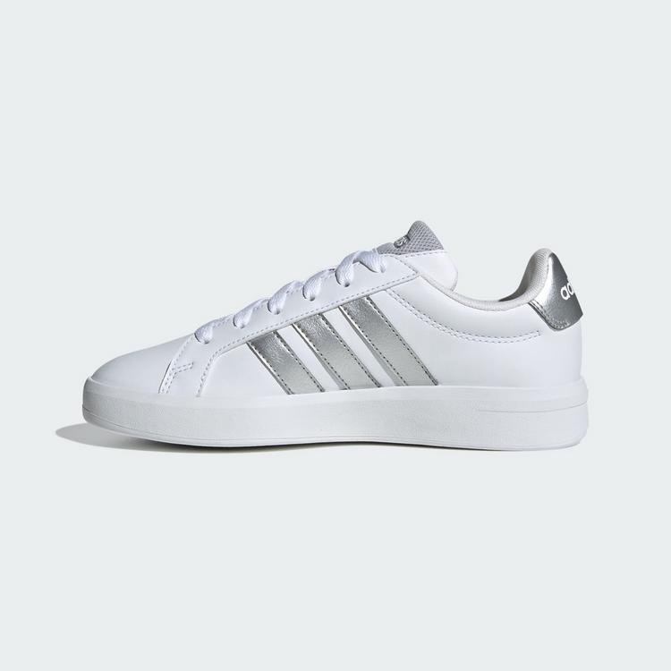 adidas adidas GRAND COURT 3.0 KINDER UND TEENS SCHUH Sneaker Kinder - Cloud White / Silver Metallic / Silver Metallic - 5 | SportScheck