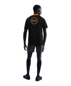 Rückansicht von Nike Inter Mailand Strike Trainingsshirt Fanshirt Herren schwarz