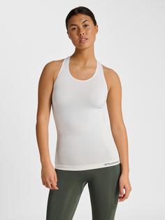 Rückansicht von hummel hmlTIF SEAMLESS TOP Funktionsshirt Damen WHITE