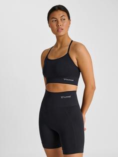 Rückansicht von hummel hmlTIFFY SEAMLESS SPORTS TOP Funktionstop Damen BLACK