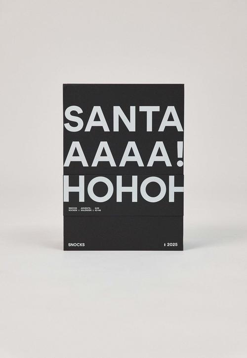 Rückansicht von Snocks Socken Adventskalender 2025 Sportsocken X-Mas