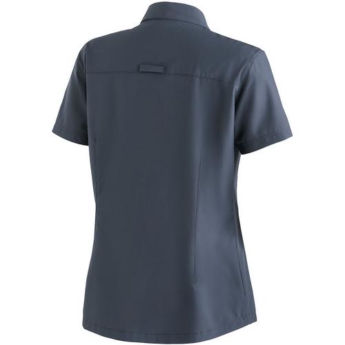 Rückansicht von Maier Sports Magos S/S W Funktionsbluse Damen Dunkelgrau035