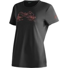 Maier Sports Wilma Print T-Shirt Damen Schwarz01100