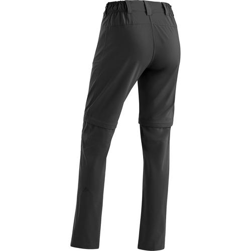 Rückansicht von Maier Sports Nata Zip Loop Trekkinghose Damen Schwarz01100