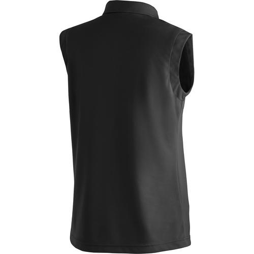 Rückansicht von Maier Sports Ulrike Sleeveless Poloshirt Damen Schwarz01100