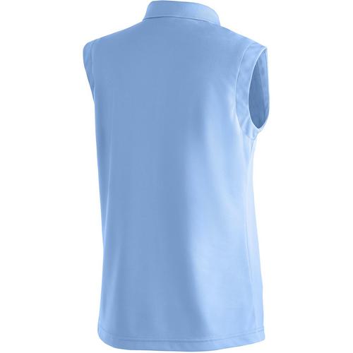 Rückansicht von Maier Sports Ulrike Sleeveless Poloshirt Damen Blau3013