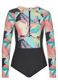 LASCANA Active Badeanzug Badeanzug Damen - t&uuml;rkis-gelb-bedruckt