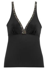 Lascana B&uuml;gel-Tankini-Top Bikini Oberteil Damen - schwarz-leo