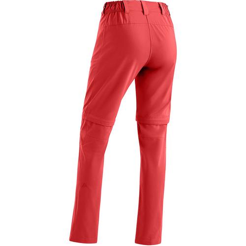 Rückansicht von Maier Sports Nata Zip Loop Trekkinghose Damen Rot4541