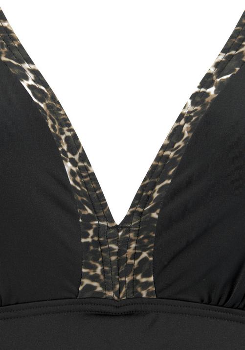 Rückansicht von Lascana B&uuml;gel-Tankini-Top Bikini Oberteil Damen schwarz-leo