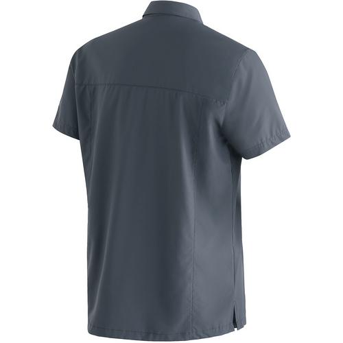 Rückansicht von Maier Sports Magos S/S M Outdoorhemd Herren Dunkelgrau035