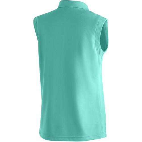 Rückansicht von Maier Sports Ulrike Sleeveless Poloshirt Damen Hellblau351