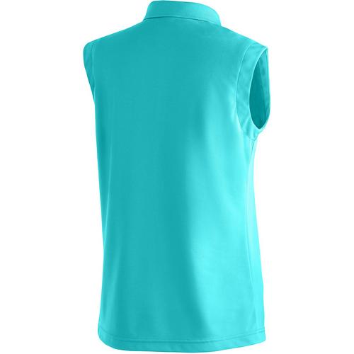 Rückansicht von Maier Sports Ulrike Sleeveless Poloshirt Damen Hellblau354