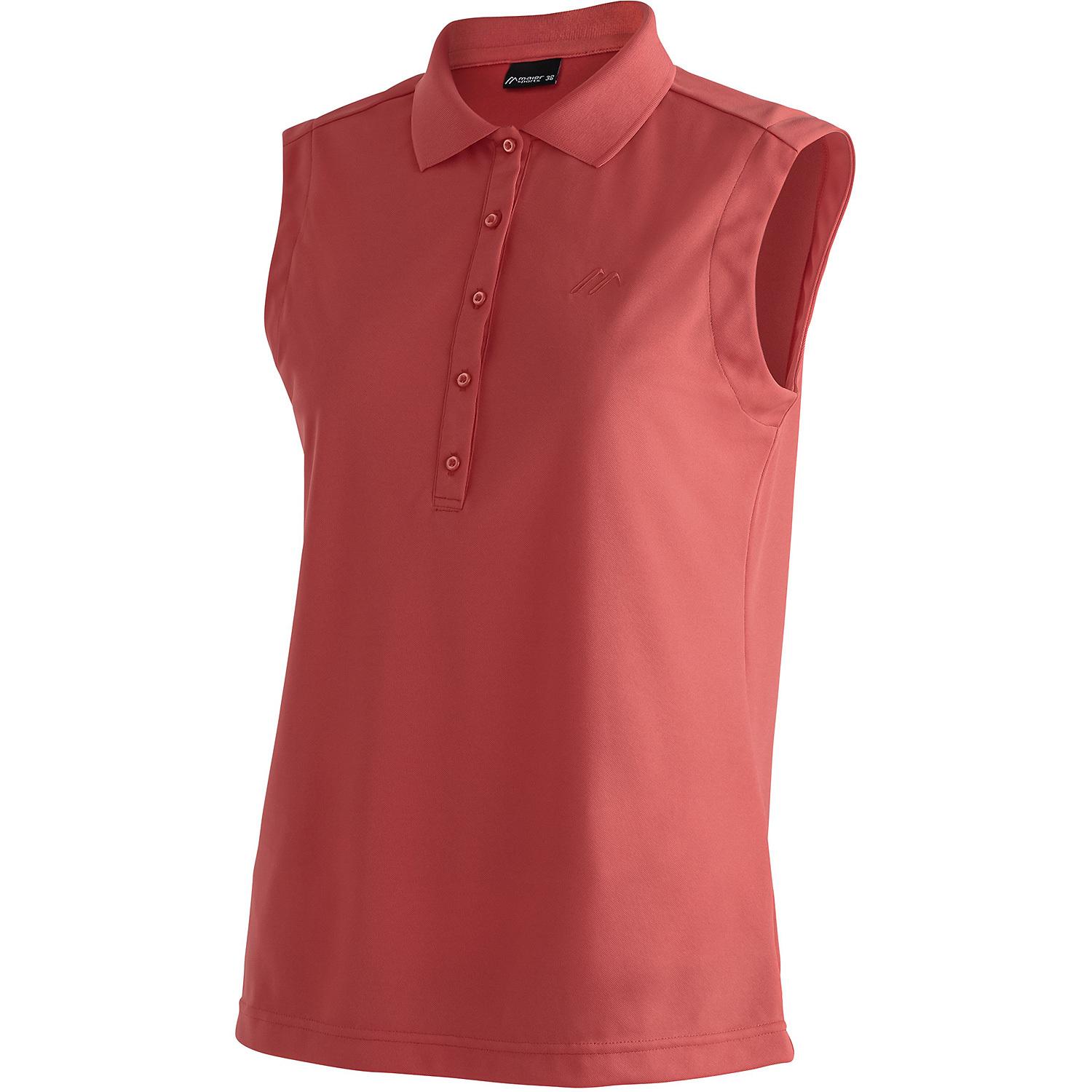 Maier Sports Ulrike Sleeveless Poloshirt Damen - Rot4541