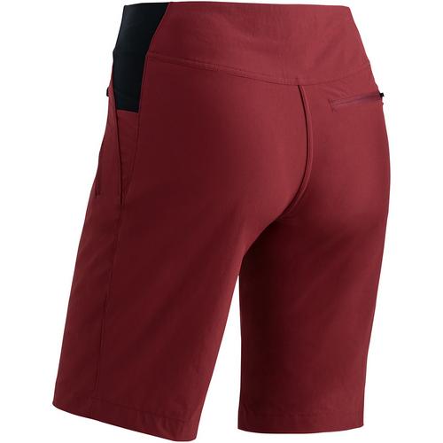 Rückansicht von Maier Sports Inara Short Vario Funktionsshorts Damen Rot
