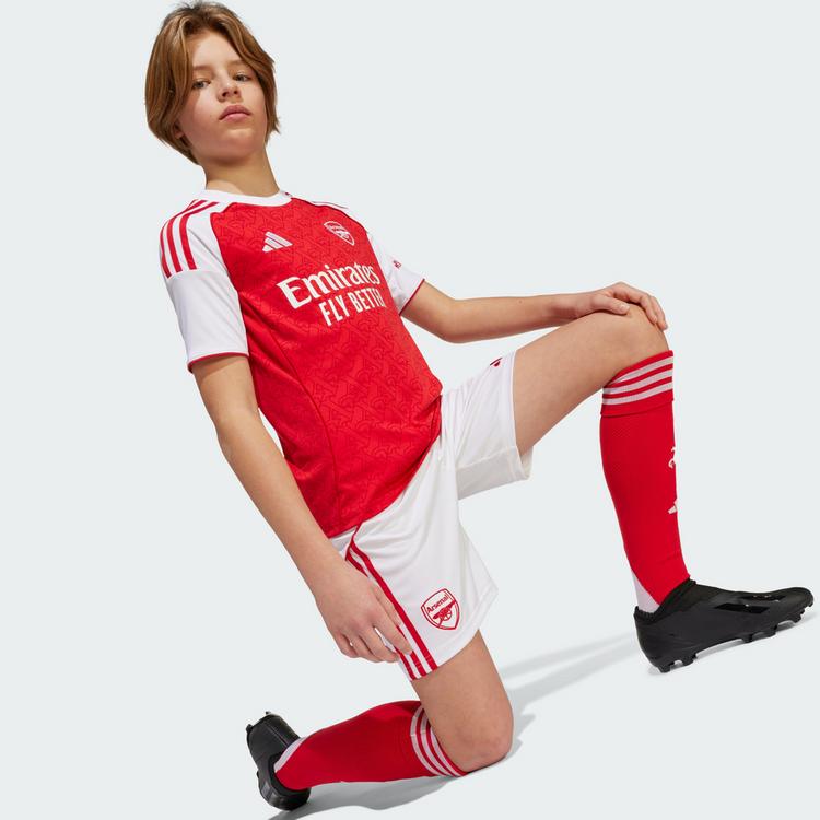 adidas adidas FC Arsenal 25/26 Heimshorts Fu&szlig;ballshorts Kinder - White / Better Scarlet - 0 | SportScheck
