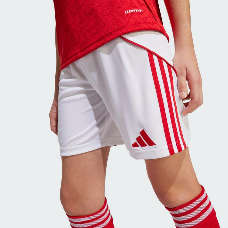 adidas adidas FC Arsenal 25/26 Heimshorts Fu&szlig;ballshorts Kinder - White / Better Scarlet - 1 | SportScheck