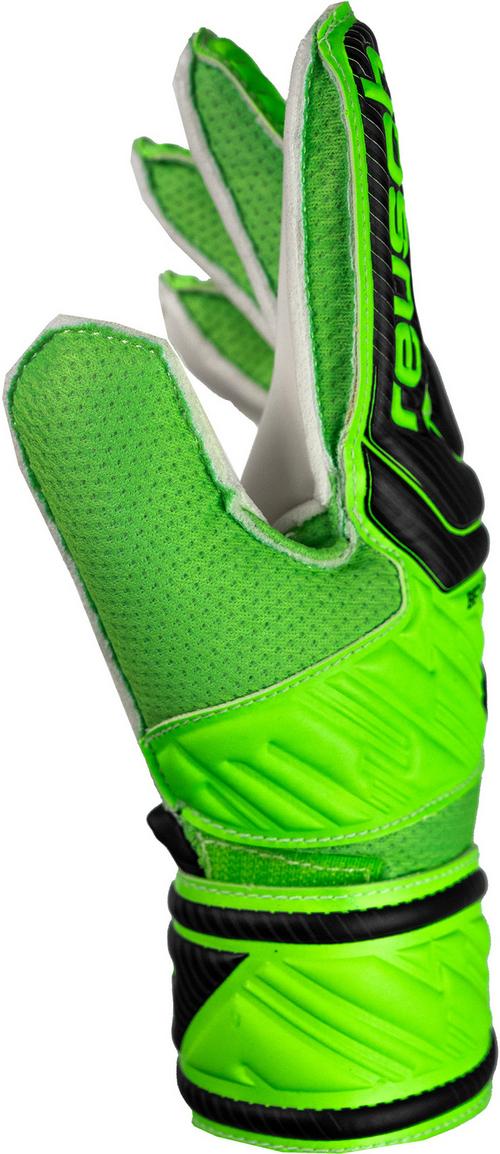 Rückansicht von Reusch Attrakt Solid Junior Torwarthandschuhe 5551 green gecko/black