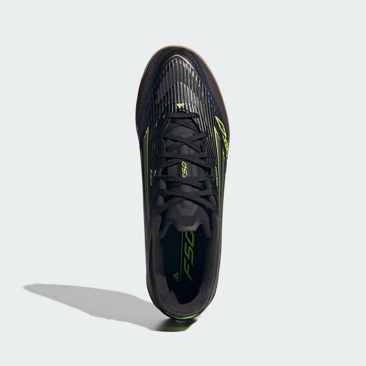 adidas adidas F50 League Fu&szlig;ballschuh, Hallenb&ouml;den Fu&szlig;ballschuhe - Core Black / Iron Metallic / Lucid Lemon - 0 | SportScheck