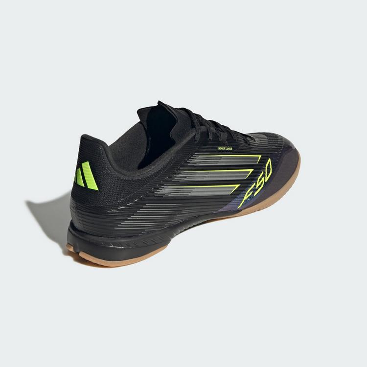 adidas adidas F50 League Fu&szlig;ballschuh, Hallenb&ouml;den Fu&szlig;ballschuhe - Core Black / Iron Metallic / Lucid Lemon - 3 | SportScheck
