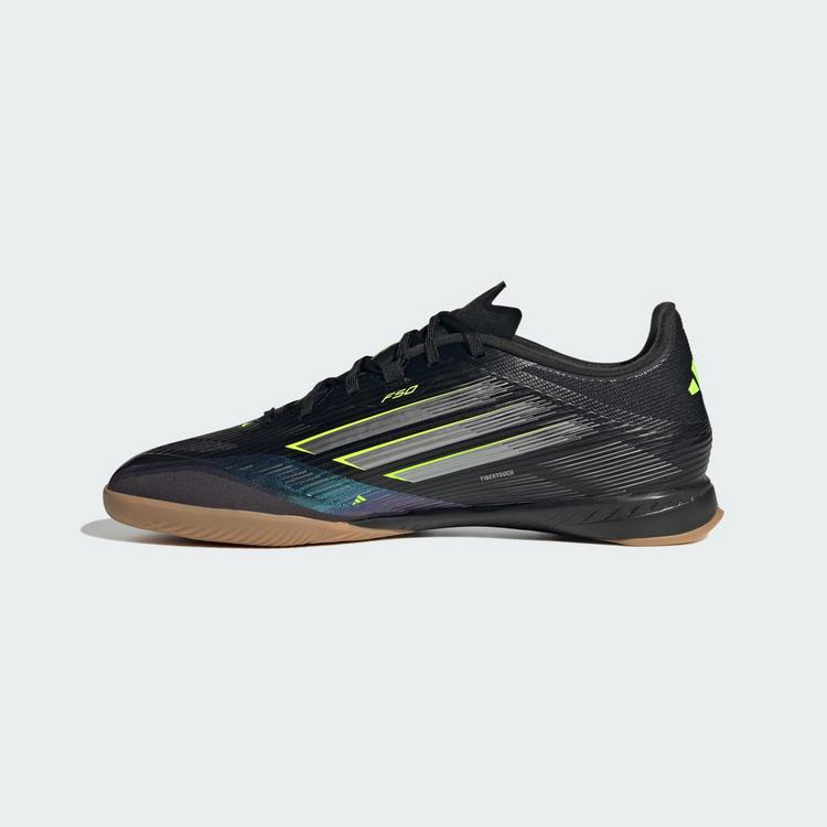 adidas adidas F50 League Fu&szlig;ballschuh, Hallenb&ouml;den Fu&szlig;ballschuhe - Core Black / Iron Metallic / Lucid Lemon - 4 | SportScheck