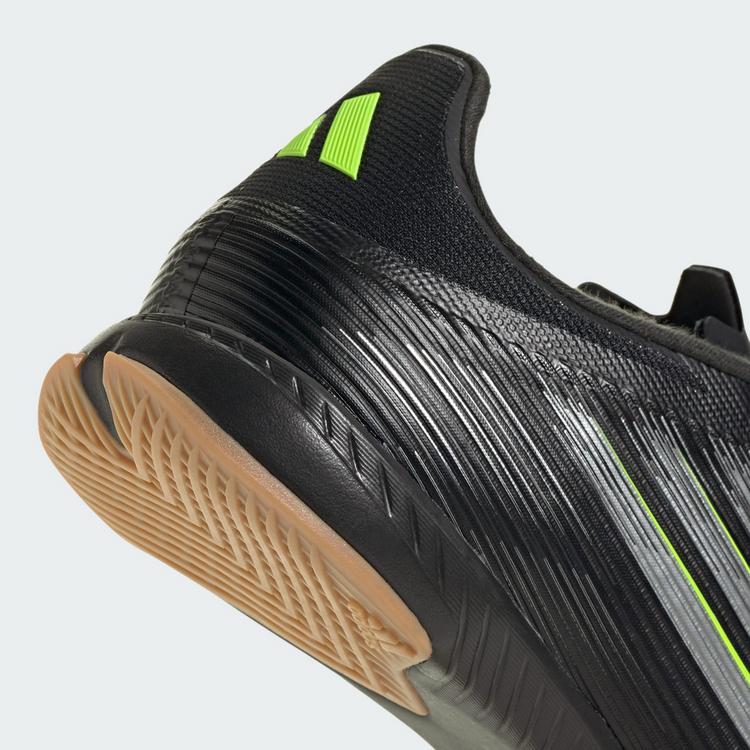 adidas adidas F50 League Fu&szlig;ballschuh, Hallenb&ouml;den Fu&szlig;ballschuhe - Core Black / Iron Metallic / Lucid Lemon - 6 | SportScheck