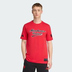 Rückansicht von adidas Manchester United US Pack T-Shirt Fanshirt Herren Mufc Red