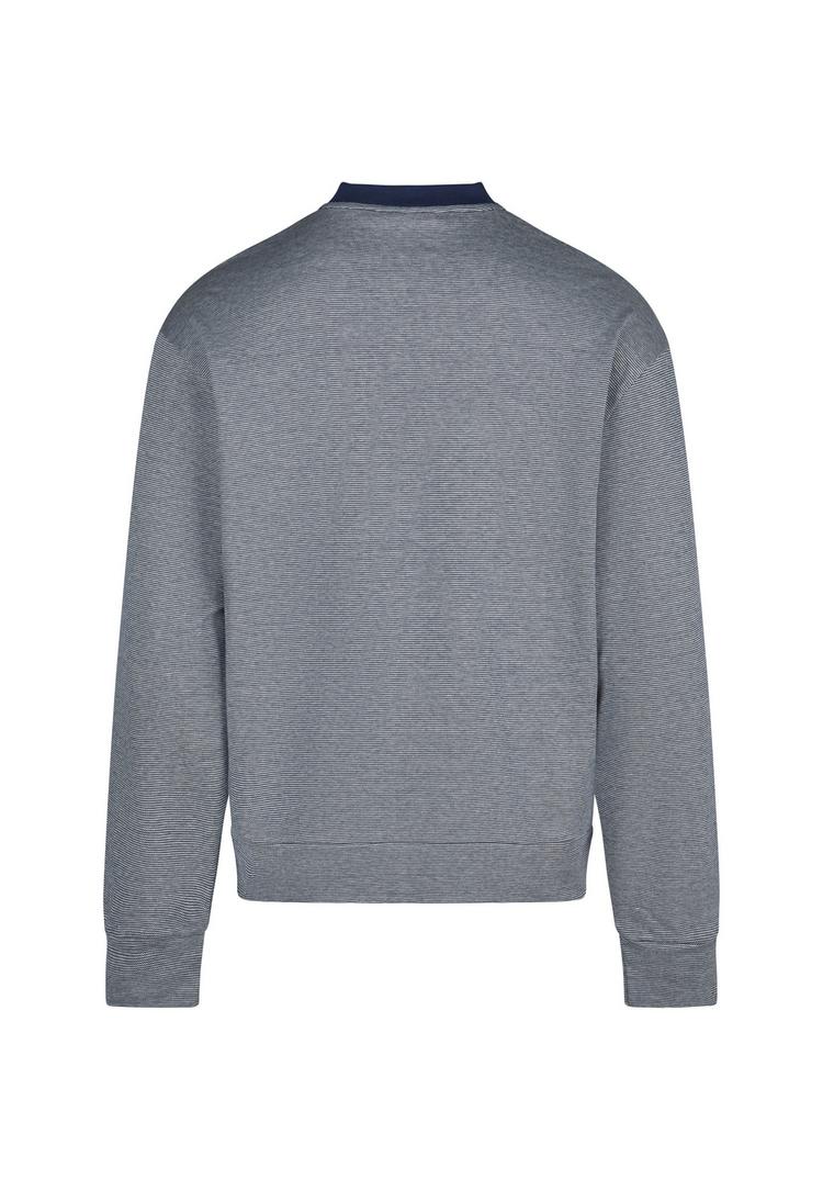 Cleptomanicx Cleptomanicx Boxy Crewneck Ligull Mini Stri Sweatshirt Herren - Estate Blue - 1 | SportScheck