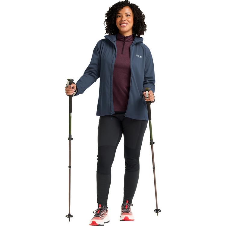Jack Wolfskin Jack Wolfskin HIKE WITH ME HOODY W Softshelljacke Damen - midnight sky - 2 | SportScheck