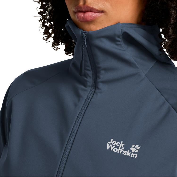 Jack Wolfskin Jack Wolfskin HIKE WITH ME HOODY W Softshelljacke Damen - midnight sky - 1 | SportScheck
