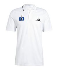 adidas Hamburger SV Polo Wei&szlig; Poloshirt Herren - weiss