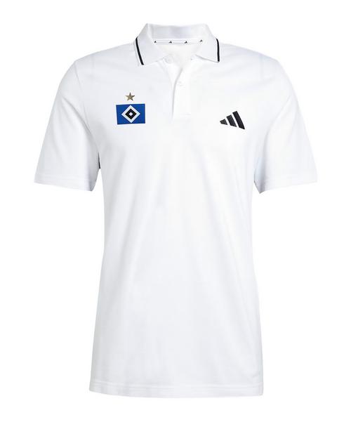 adidas Hamburger SV Polo Wei&szlig; Poloshirt Herren