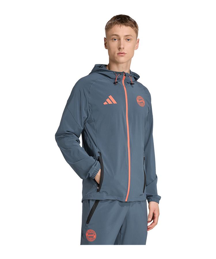 adidas adidas FC Bayern M&uuml;nchen Tech Travel Jacke Trainingsjacke Herren - grau - 3 | SportScheck