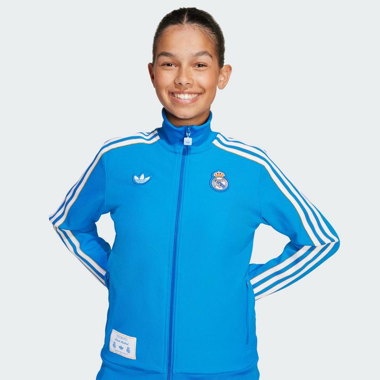 adidas adidas Real Madrid Terrace Icons Track Top Trainingsjacke Kinder - Blue Bird / White - 0 | SportScheck