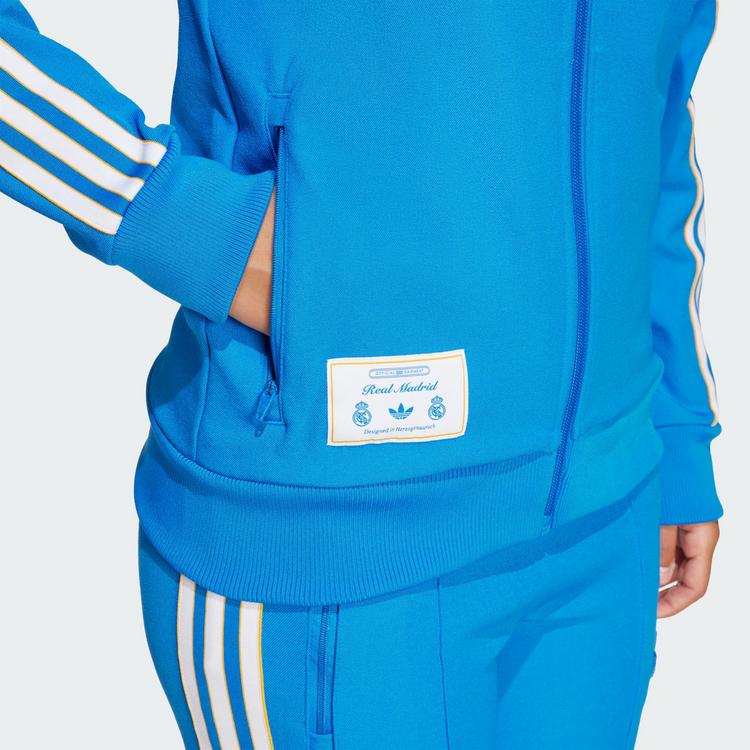adidas adidas Real Madrid Terrace Icons Track Top Trainingsjacke Kinder - Blue Bird / White - 1 | SportScheck