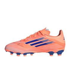 Rückansicht von adidas F50 League MG Coral Blaze Kids Fußballschuhe Kinder orange