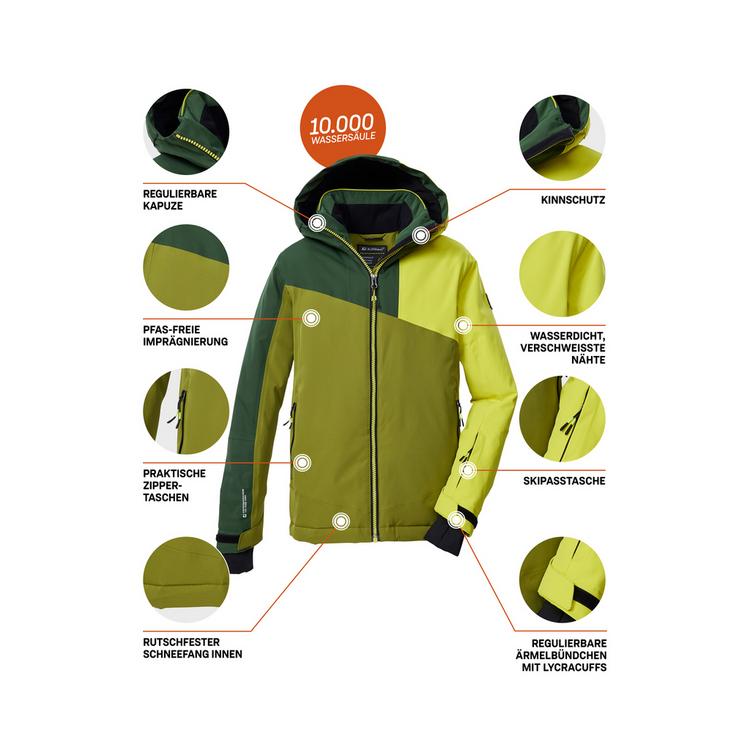 KILLTEC KILLTEC Skijacke Kinder - Khaki - 3 | SportScheck