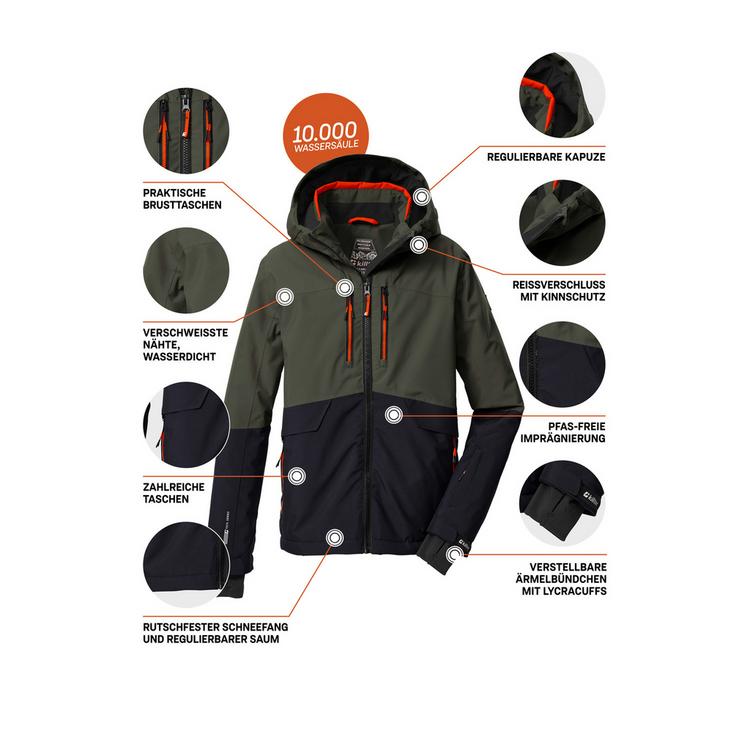KILLTEC KILLTEC Skijacke Kinder - Dunkeloliv111 - 3 | SportScheck