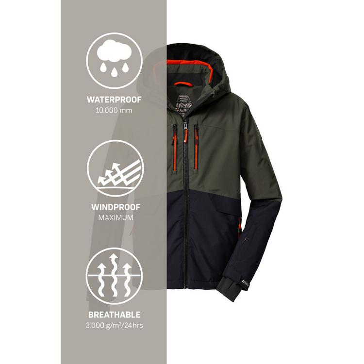KILLTEC KILLTEC Skijacke Kinder - Dunkeloliv111 - 4 | SportScheck