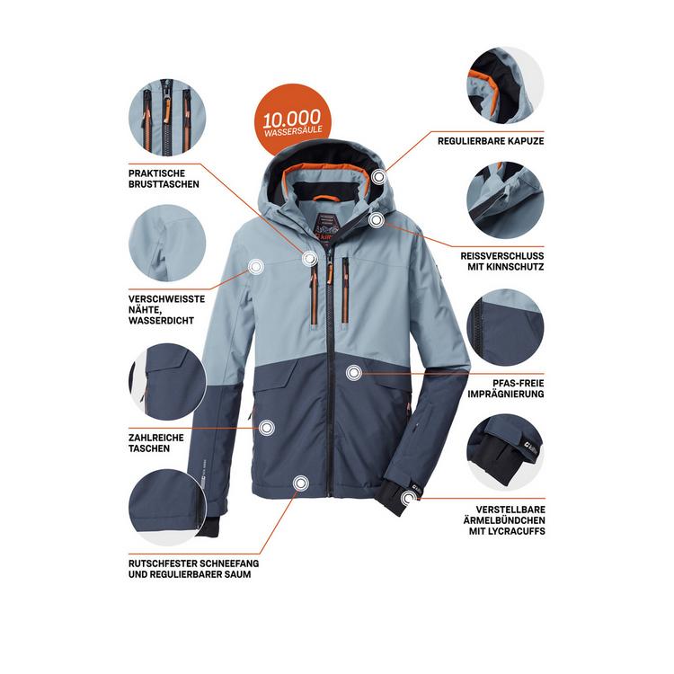 KILLTEC KILLTEC Skijacke Kinder - Rauchblau - 3 | SportScheck