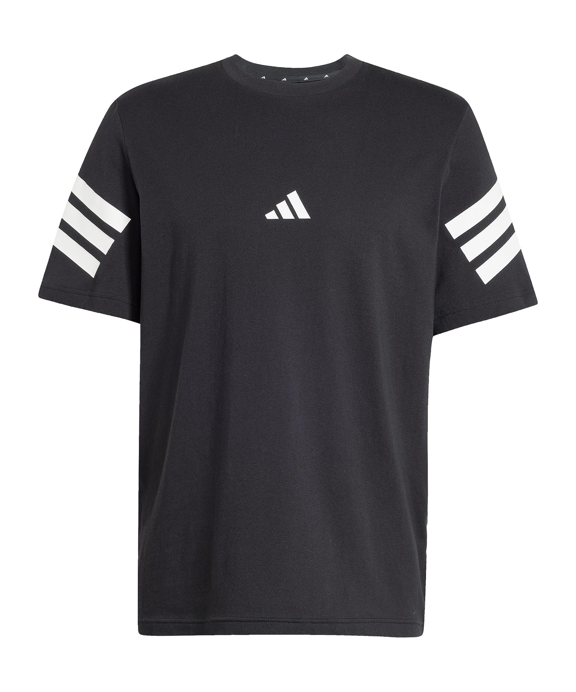 adidas Future Icons Three Stripes T-Shirt Laufshirt Herren - schwarz