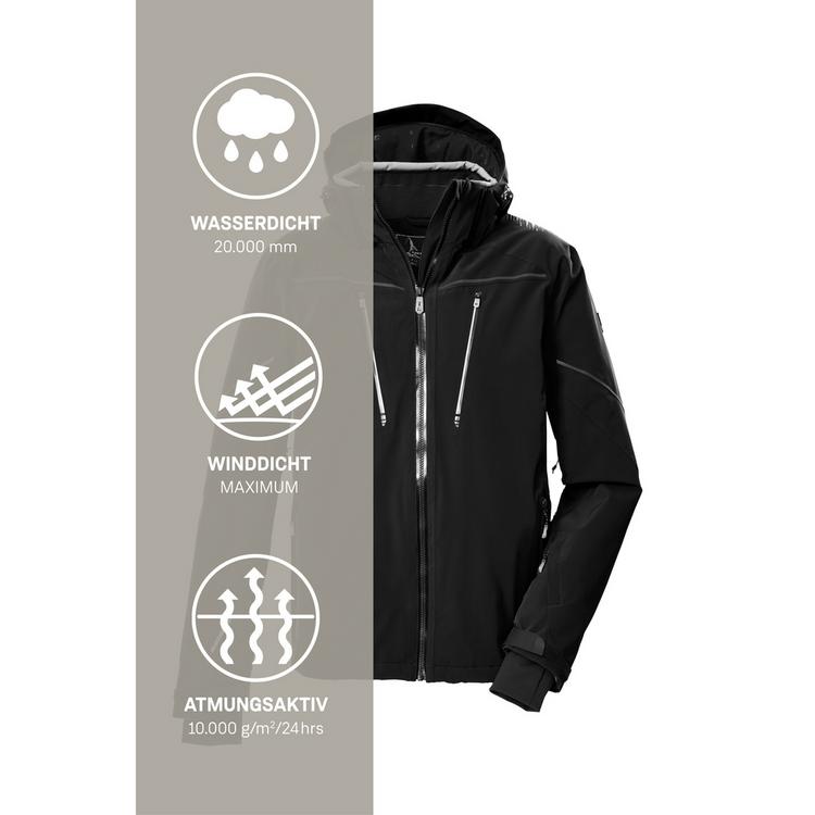 KILLTEC KILLTEC KSW 50 MN SKI JCKT Skijacke Herren - Schwarz0110 - 4 | SportScheck