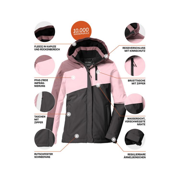 KILLTEC KILLTEC KOW 218 GRLS JCKT Softshelljacke Kinder - Steingrau071 - 3 | SportScheck
