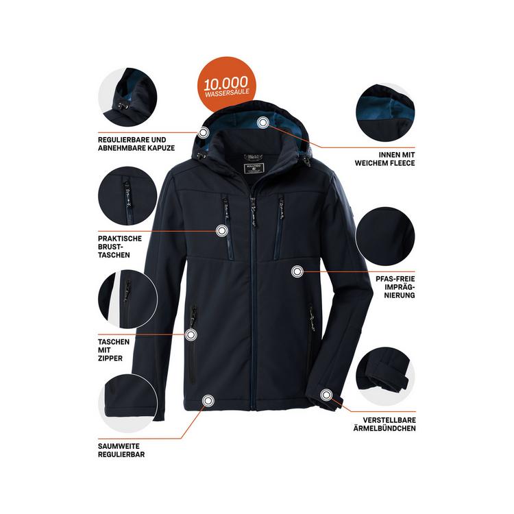 KILLTEC KILLTEC KOW 79 MN SFTSHLL JCKT Funktionsjacke Herren - Schwarz01106 - 3 | SportScheck