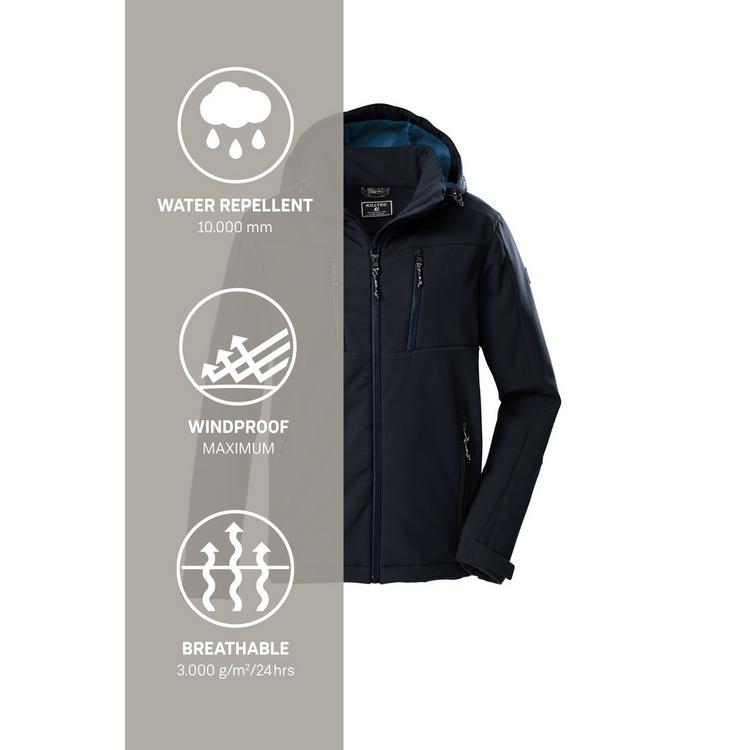 KILLTEC KILLTEC KOW 79 MN SFTSHLL JCKT Funktionsjacke Herren - Schwarz01106 - 4 | SportScheck