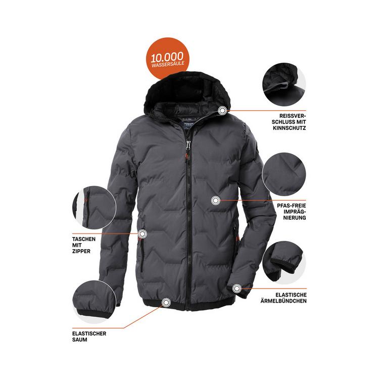 KILLTEC KILLTEC KOW 229 BYS QLTD JCKT Softshelljacke Kinder - Grau0618 - 3 | SportScheck